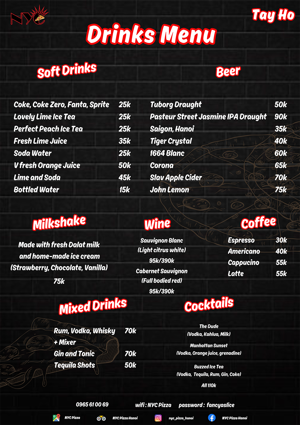 Tay-Ho-menu